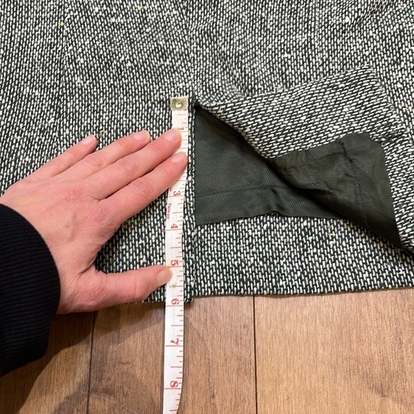 Valentino Roma tweed wool mini skirt dark green speckled vintage size S - Picture 10 of 14